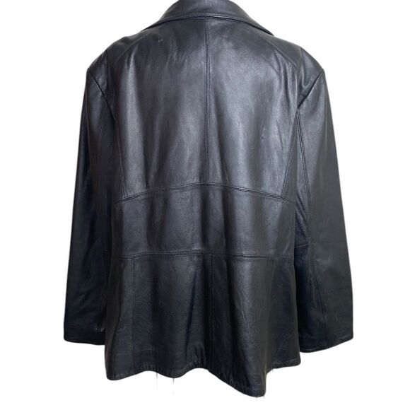 Covington 20-22 W Vintage genuine leather,soft and supple black coat/bla… - Picture 3 of 9
